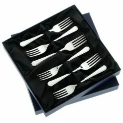 Arthur Price Of England Grecian Sovereign Silver Plate Set Of 6 Fruit Forks - Elegant Cutlery for Fine Dining