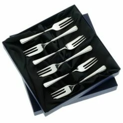 Arthur Price Of England Harley Sovereign Silver Plate Set Of 6 Pastry Forks - Elegant Cutlery for Fine Dining