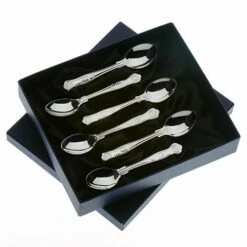 Arthur Price Kings Sovereign Silver Plate Set of 6 Coffee Spoons - Elegant Cutlery for Tea & Coffee