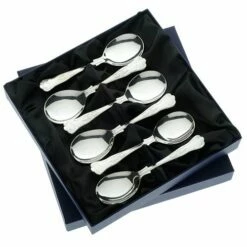 Arthur Price Kings Sovereign Silver Plate Set of 6 Fruit Spoons - Elegant Cutlery for Dining
