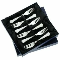Arthur Price Kings Sovereign Stainless Steel Set of 6 Pastry Forks - Premium Cutlery for Elegant Dining