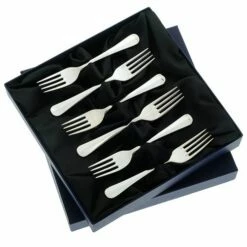 Arthur Price Of England Rattail Sovereign Stainless Steel Set Of 6 Fruit Forks - Premium Cutlery