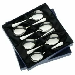 Arthur Price Of England Rattail Sovereign Stainless Steel Set Of 6 Fruit Spoons - Premium Cutlery