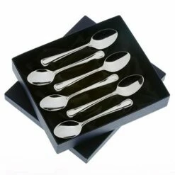 Arthur Price Rattail Sovereign Silver Plate Set of 6 Teaspoons - Elegant Cutlery for Tea Lovers