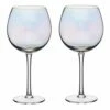 BarCraft Set Of Two Iridescent Gin Glasses - Elegant Drinkware for Cocktails & Spirits -HARTS OF STUR Sales BCGINLUST2PC Barcraft GIN GLASS 2PC GLASS IRIDESCENT