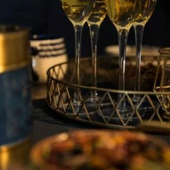 BarCraft Brass Finish Serving Tray - Elegant Tableware for Dining & Entertaining -HARTS OF STUR Sales BCTRAYBLUBRS BarCraft Brass Finish Serving Tray NEW 4