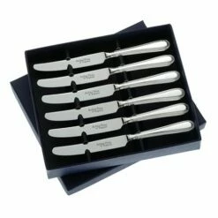 Arthur Price Of England Sovereign Silver Set Of Six Tea Knives Bead - Elegant Cutlery Set