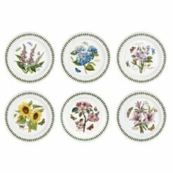 Portmeirion Botanic Garden 10" Plate Set Of 6 - Elegant Tableware for Dining