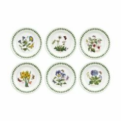 Portmeirion Botanic Garden Side Plate Set Of 6 - Elegant Tableware for Dining