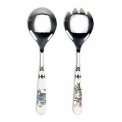 Portmeirion Botanic Garden Salad Servers Pair - Elegant Cutlery for Stylish Dining