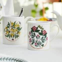 Portmeirion Botanic Garden Coffee Mug Set Of 6 - Elegant Ceramic Drinkware for Tea & Coffee -HARTS OF STUR Sales BG48600 Botanic Garden by Portmeirion Coffee Mug Set of 6 2