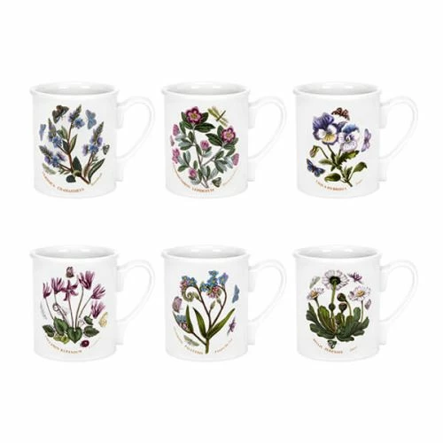 Portmeirion Botanic Garden Breakfast Mug Set Of 6 - Elegant Ceramic Coffee Mugs for Tea & Coffee Lovers 3 Portmeirion Botanic Garden Breakfast Mug Set Of 6 - Elegant Ceramic Coffee Mugs for Tea & Coffee Lovers