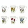 Portmeirion Botanic Garden Mug Set Of 6 - Elegant Ceramic Coffee Mugs for Tea & Coffee Lovers -HARTS OF STUR Sales BG48811 Botanic Garden by Portmeirion Mug Set of 6