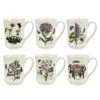 Portmeirion Botanic Garden Flared Tankard Mug Set Of 6 - Elegant Drinkware for Tea & Coffee -HARTS OF STUR Sales BG49510 Botanic Garden by Portmeirion Flared Tankard Set of 6