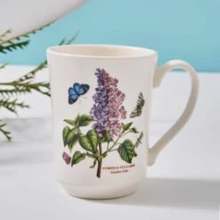 Portmeirion Botanic Garden Flared Tankard Mug Set Of 6 - Elegant Drinkware for Tea & Coffee -HARTS OF STUR Sales BG49510 Botanic Garden by Portmeirion Flared Tankard Set of 6 2