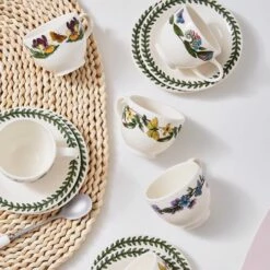 Portmeirion Botanic Garden Espresso Cup & Saucer Set of 6 - Elegant Drinkware for Coffee Lovers -HARTS OF STUR Sales BG67085 Botanic Garden by Portmeirion Espresso Cup And Saucer Set of 6 1