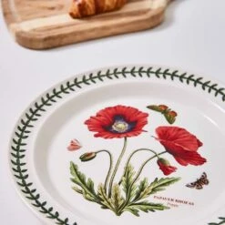 Portmeirion Botanic Garden 10" Poppy Plate Set of 6 | Elegant Tableware for Dining -HARTS OF STUR Sales BGPO05052 Botanic Garden by Portmeirion 10 Inch Plate Poppy Set of 6 3