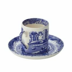 Spode Blue Italian Set of 4 Coffee Cups & Saucers - Elegant Drinkware for Tea & Coffee -HARTS OF STUR Sales BLI1200 Spode Blue Italian Coffee Cup and Saucer 2