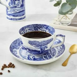 Spode Blue Italian Jumbo Cup & Saucer - Elegant Drinkware Set -HARTS OF STUR Sales BLI1290X Spode Blue Italian Jumbo Cup and Saucer 4