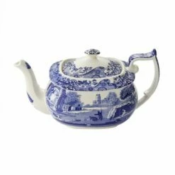 Spode Blue Italian Teapot - Elegant Ceramic Teapot for Tea Lovers