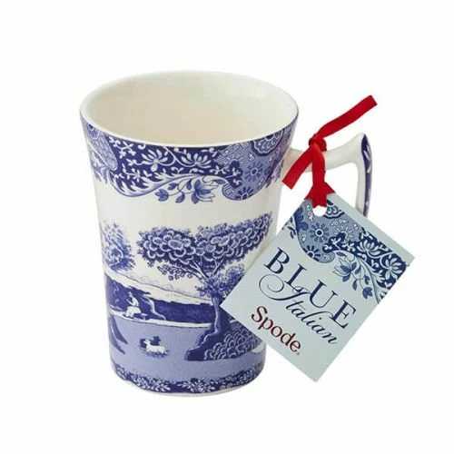 Spode Blue Italian Set of 4 Cottage Mugs - Elegant Ceramic Drinkware 4 Spode Blue Italian Set of 4 Cottage Mugs - Elegant Ceramic Drinkware - Image 2