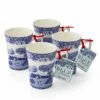 Spode Blue Italian Set of 4 Cottage Mugs - Elegant Ceramic Drinkware -HARTS OF STUR Sales BLI5123 Spode Blue Italian Mug