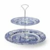 Spode Blue Italian 2-Tier Cake Stand - Elegant Tableware for Special Occasions -HARTS OF STUR Sales BLI5125 Spode Blue Italian 2 Tier Cake Stand