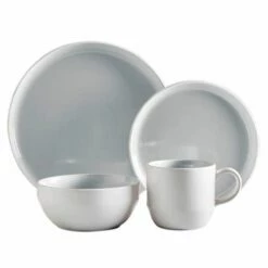 Barbary & Oak Oslo 16-Piece Dinnerware Set in Grey - Premium Tableware for Stylish Dining