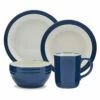 Barbary & Oak Foundry 16-Piece Dinnerware Set in Blue | Premium Tableware Set -HARTS OF STUR Sales BO867011BLU Barbary And Oak Foundry 16 Piece Dinnerware Blue