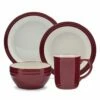 Barbary & Oak Foundry 16-Piece Dinnerware Set in Red | Premium Tableware Set -HARTS OF STUR Sales BO867011RED Barbary And Oak Foundry 16 Piece Dinnerware Red