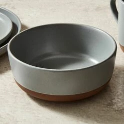 Barbary & Oak Verona 16-Piece Dinnerware Set in Slate - Elegant Tableware for Modern Dining -HARTS OF STUR Sales BO867014SLT Barbary And Oak Verona 16 Piece Dinnerware Set Slate 4