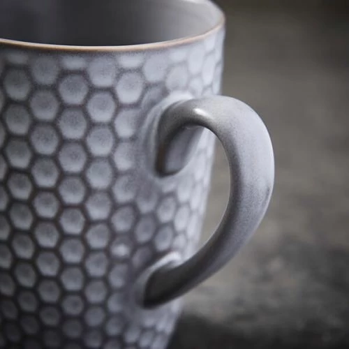 Barbary & Oak Reef Honeycomb Mug Set of 4 - Reactive Glaze Ceramic Coffee Cups 4 Barbary & Oak Reef Honeycomb Mug Set of 4 - Reactive Glaze Ceramic Coffee Cups - Image 2