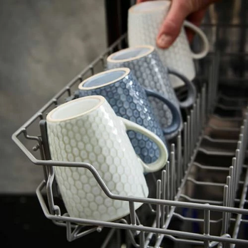 Barbary & Oak Reef Honeycomb Mug Set of 4 - Reactive Glaze Ceramic Coffee Cups 7 Barbary & Oak Reef Honeycomb Mug Set of 4 - Reactive Glaze Ceramic Coffee Cups - Image 5