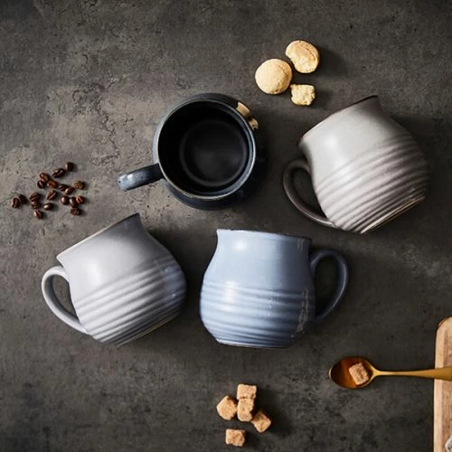 Barbary & Oak Abyss Round Mug Set of 4 - Reactive Glaze Ceramic Coffee Cups 8 Barbary & Oak Abyss Round Mug Set of 4 - Reactive Glaze Ceramic Coffee Cups - Image 6