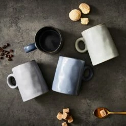 Barbary & Oak Relic Mug Set of 4 - Reactive Glaze Ceramic Coffee Cups -HARTS OF STUR Sales BO874015 Barbary Oak Relic Mug Set 5