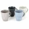 Barbary & Oak Fossil Embossed Mug Set of 4 - Premium Coloured Gift Box | Stylish Drinkware