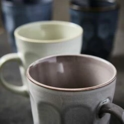 Barbary & Oak Fossil Embossed Mug Set of 4 - Premium Coloured Gift Box | Stylish Drinkware -HARTS OF STUR Sales BO874016 Barbary Oak Fossil Embossed Mug Set 2