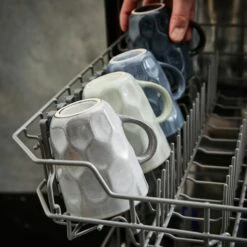 Barbary & Oak Fossil Embossed Mug Set of 4 - Premium Coloured Gift Box | Stylish Drinkware -HARTS OF STUR Sales BO874016 Barbary Oak Fossil Embossed Mug Set 4