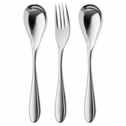 Robert Welch Bourton Bright 3-Piece Serving Set - Stainless Steel Cutlery Spoons
