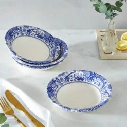 Spode Brocato Set Of 4 Cereal Bowls - Elegant Tableware for Breakfast & Dining -HARTS OF STUR Sales BRO0336 Spode Brocato Cereal Bowl 4