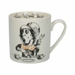 Alice in Wonderland Mad Hatter Ceramic Mug - 12oz Novelty Tea & Coffee Cup