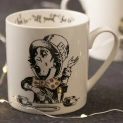 Alice in Wonderland Mad Hatter Ceramic Mug - 12oz Novelty Tea & Coffee Cup -HARTS OF STUR Sales C000049 Victoria And Albert Alice In Wonderland Mad Hatter Can Mug 4