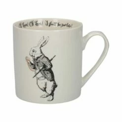 Alice In Wonderland White Rabbit Ceramic Mug - 350ml - Perfect for Tea & Coffee