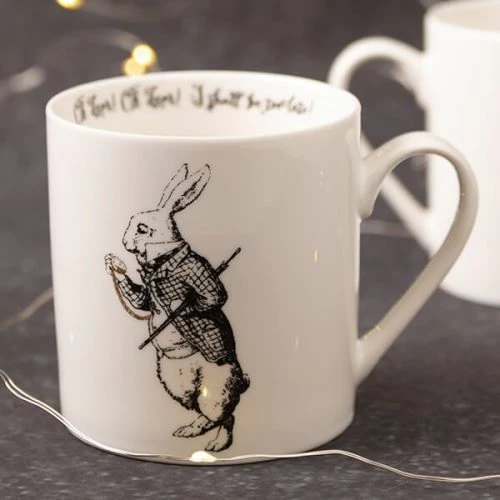 Alice In Wonderland White Rabbit Ceramic Mug - 350ml - Perfect for Tea & Coffee 7 Alice In Wonderland White Rabbit Ceramic Mug - 350ml - Perfect for Tea & Coffee - Image 5
