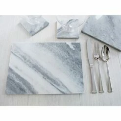 Creative Tops Naturals Marble Placemats - Pack of 2 | Elegant Table Mats for Dining & Home Decor -HARTS OF STUR Sales C000341 Creative Tops Naturals Marble Pack Of 2 Placemats 1