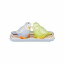 Cath Kidston Painted Table Ceramic Budgie Salt & Pepper Shaker Set - Stylish Tableware -HARTS OF STUR Sales CKBUDGSALPEP Cath Kidston Ceramic Budgie Salt And Pepper Shaker Set 2