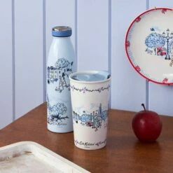 Cath Kidston London Stainless Steel Water Bottle 460ml - Stylish & Eco-Friendly Drinkware -HARTS OF STUR Sales CKLNSSBOT460 Cath Kidston London Stainless Steel Bottle 460ml 1