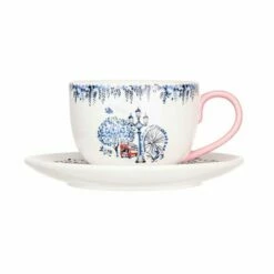 Cath Kidston London Tea Cup & Saucer Set - Floral Design, Perfect for Afternoon Tea