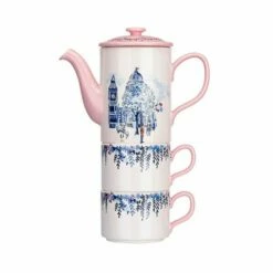 Cath Kidston London Tea For Two Ceramic Mug Set - Floral Design, Perfect for Tea Lovers