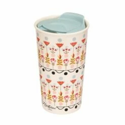 Cath Kidston Painted Table Ceramic Travel Mug 300ml - Stylish & Leak-Proof -HARTS OF STUR Sales CKPTTMUG300 Cath Kidston Painted Table Ceramic Travel Mug 300ml 2
